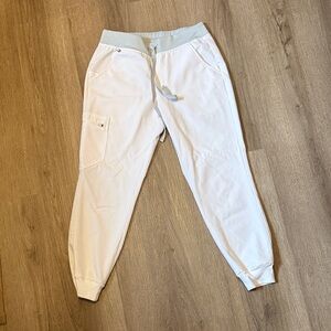 Figs White Track Jogger Pants